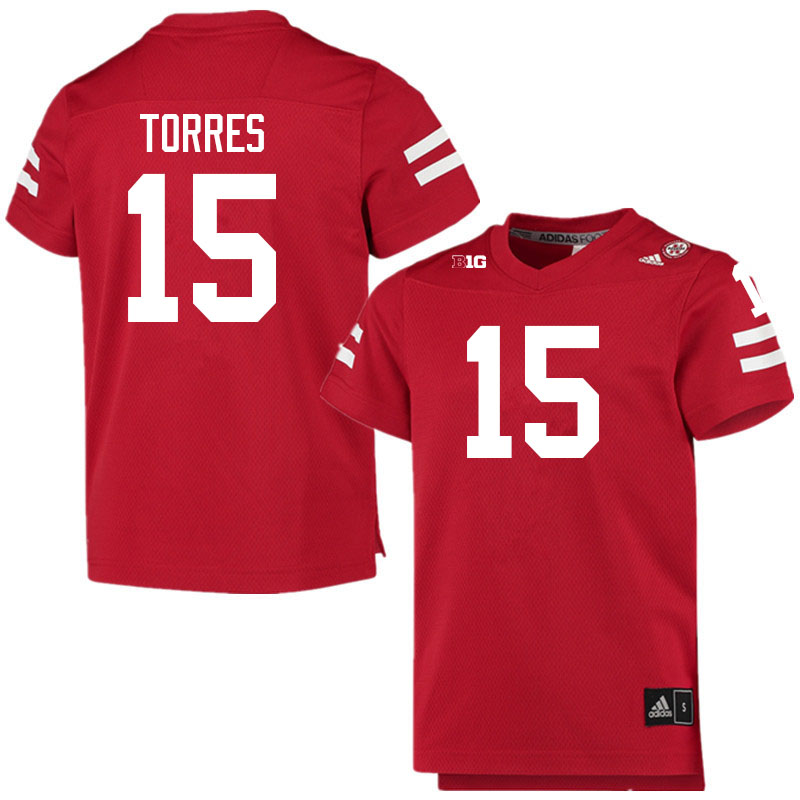 Men #15 Richard Torres Nebraska Cornhuskers College Football Jerseys Sale-Scarlet - Click Image to Close